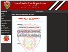 Tablet Screenshot of franklinvillefire.org
